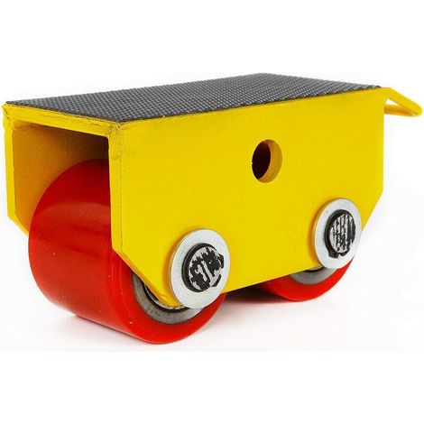Hochwertige Panzerrollen Schwerlast 2.5T Transportrollen aus Stahl, Schwerlastrollen Maschinen Roller - Transportfahrwerk 2 Roller für Maschine Transporthilfe (Gelb) (1/5)