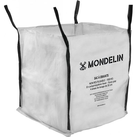 Sac à gravats non réutilisable, fond plat - Mondelin