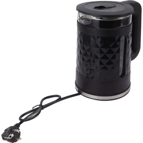 Wasserkocher, 2000 Watt, automatische Abschaltung, Überhitzungsschutz, doppelwandig, 2,3 Liter, EU-Stecker, 220 Volt, Schwarz (1/5)