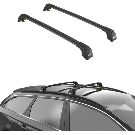 TURTLE kompatibel mit Audi A4 Avant (B9) Stationwagon 2016-2026 Dachträger Air2 Schwarz (1/5)