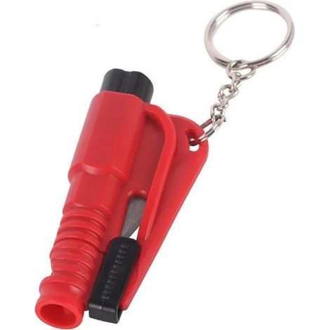 1 mini marteau de sécurité for voiture avec un marteau d'évacuation multifonctionnel for briser la vitre de la voiture en une seconde(Rouge) (1/3)