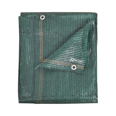 Ribimex – Brise-vue 1.5x10 m 90 gr/m2 – Polyéthylène imputrescible – Oeillets aluminium tous les 1 m – Maillage 3x3/pouce2 – Couleur vert (1/4)