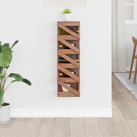 vidaXL Estante de Vino Natural 24 x 14 x 80 cm Madera de Caoba Sólida (1/5)