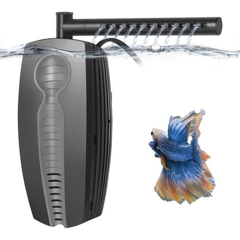 Filtre Interne pour Aquarium avec Barre de Pulvérisation et Bec de Canard - Pompe Silencieuse et Puissante 600L/H