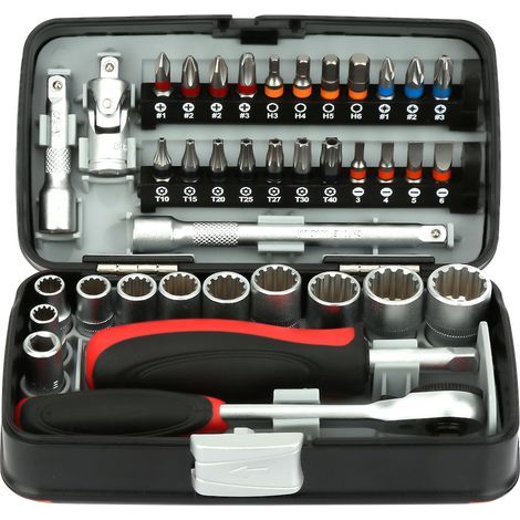 38-piece mini ratchet screwdriver and socket set - Compact tool kit for precise repairs (1/5)