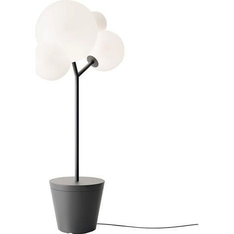 Zafferano - Lampada da terra Tree of Light per esterni e interni Nera - Piantana LED E27 - Piano d'appoggio regolabile (1/2)