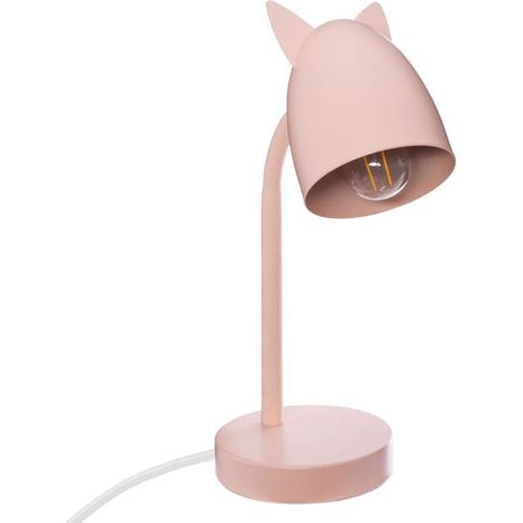 Lampe à Poser en Métal Oreilles 31cm Rose (1/2)