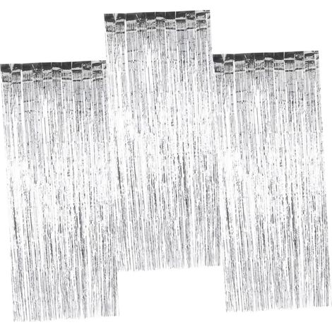 Dcor De Mur De Fond De Fte avec Rideaux Franges Argents pour (1/5)