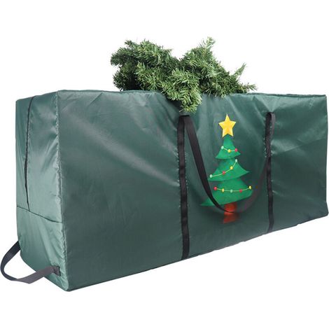 Christmas tree storage bag, waterproof storage bag for artificial Christmas trees, dustproof, 210D Oxford fabric, 122 x 38 x 51 cm