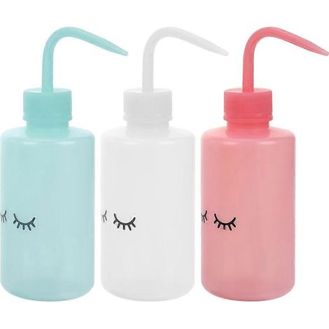 Lot de 3 flacons de lavage pour tatouage, flacon pulvérisateur d'eau, flacon souple (250 ml)-17X6X6CM