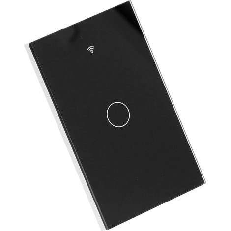 Interrupteur tactile Zigbee Graffiti, unidirectionnel, style américain, commande vocale, sans condensateur, noir (1/5)