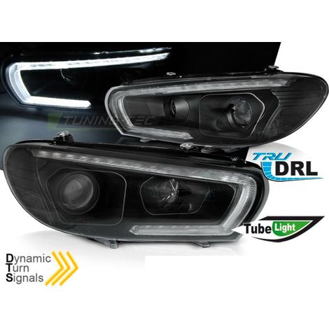 Paire de feux phares Daylight DRL LTI Led VW Scirocco de 08-14 Noir-37509522 (1/4)