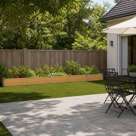 vidaXL Cama de Jardín Elevada Natural 400 x 40 x 24 cm (1/5)
