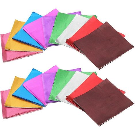 500 feuilles d'emballage pour bonbons, papier d'emballage pour chocolats, fournitures de fête-9X9cm (1/2)