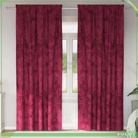 Rideaux - FAFEISY - 4107681 - Rouge bordeaux - 245 x 140 cm - Occultant (1/5)