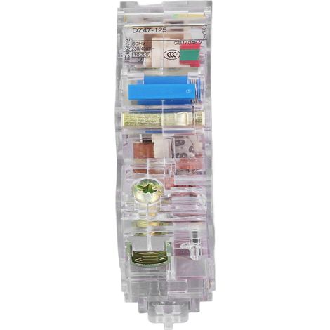 Disjoncteur transparent 1P à déclenchement sensible, ABS, 230V/400V, 63A (1/5)