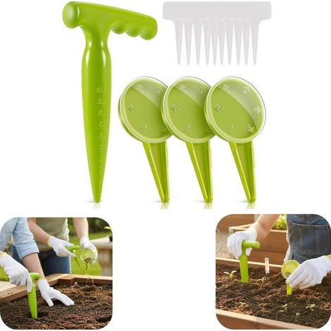 Semoir 14 pièces cultivateur de sol étiquettes outil de jardinage (vert, plusieurs tailles) (1/5)