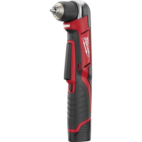 Milwaukee C12 RAD-202B 12V Juego de taladro / destornillador de ángulo de batería de ión de litio (batería 2x 2.0Ah) en la bolsa (1/3)