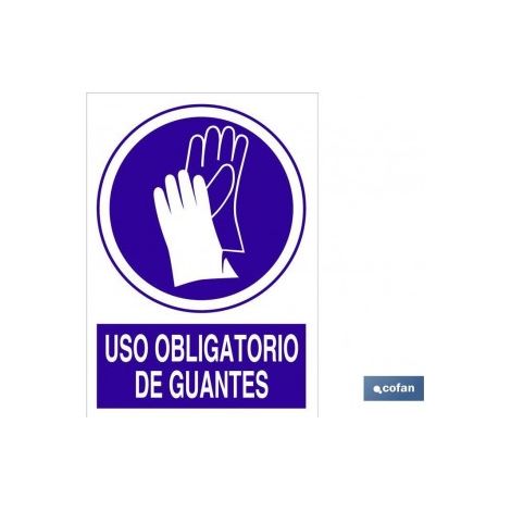 Panneau en polystyrène 148 x 105 mm - Port de gants obligatoire