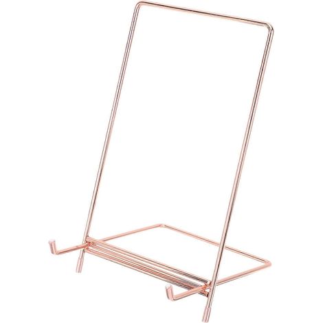 Présentoir à assiettes, support pour livres de recettes, support pour cadres photo, présentoir pour œuvres d'art-25x15CM-Rose Gold