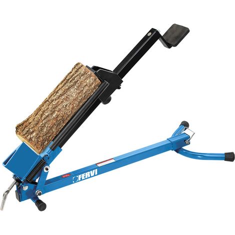 Fervi – Fendeur de bûches manuel à pédale 1,2 T – Force de poussée 1,2 T – Capacité 25,4x4,6 cm – Pour bois de chauffage