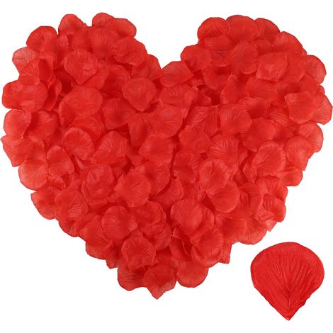 4000 Pièces Pétale de Rose Artificiels,Petale de Rouge Rose pour Une Fois Decoration Mariage, Saint Valentin, Centre de Table, Anniversaire, Ambiance Romantique (1/5)