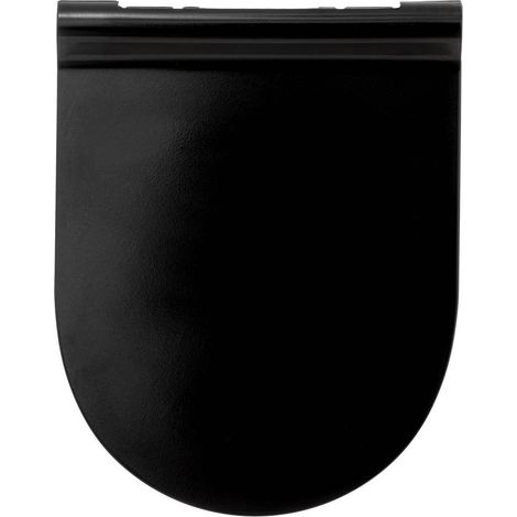 5Five Simply Smart – Abattant WC ultra fin noir – Polyrésine – Longueur 36.5 cm – Largeur 5.5 cm – Hauteur 45 cm – Poids 2.39 kg