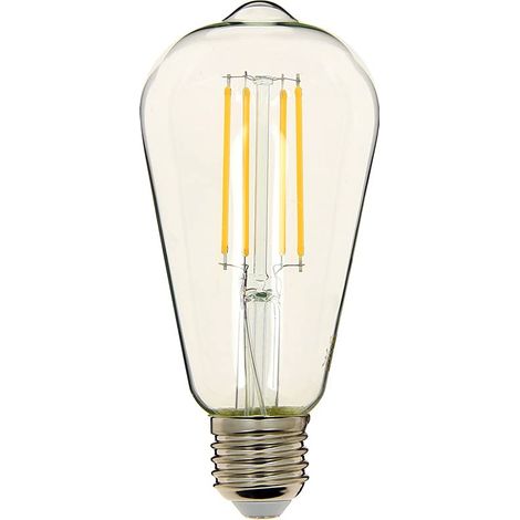 Lampadina a filamento LED Edison E27 8 W cons (75 W Eq), luce bianca calda (1/5)