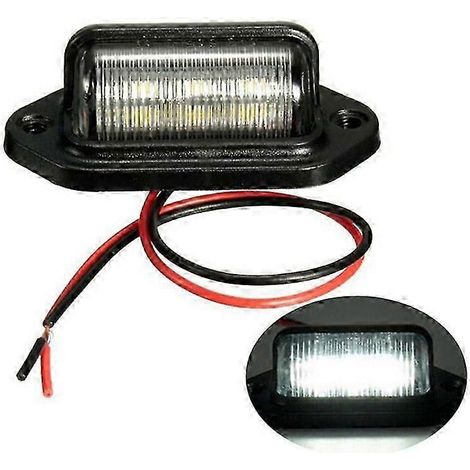Lampe de plaque d'immatriculation étanche IP65 de haute qualité (1 pièce) pour voiture, camion, remorque, marchepied, accessoires auto (1/4)