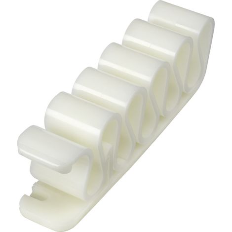 TRU COMPONENTS Kabelclip selbstklebend 1572343 Bündel-Ø-Bereich 8 mm (max) Weiß 1 St. (1/2)