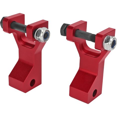 3,5-Zoll-Aluminium-Tieferlegungssatz für die Vorderachse von ATVs (Raptor 660, 660R, YFM660R, Baujahre 2001–2005), 2-teilig, Rot (1/5)