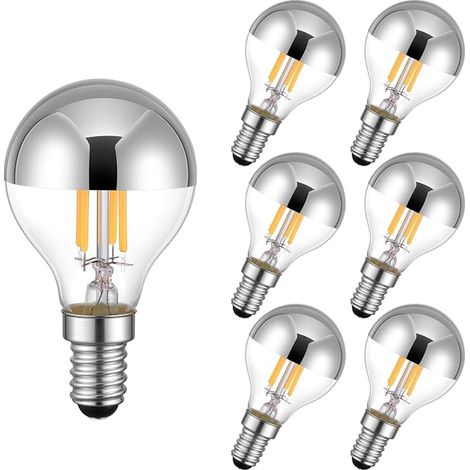 G45 Kopfspiegellampe LED filament bulb, The of LED lamps with an E14 socket, imitating the classic style of an Edison bulb (1/5)