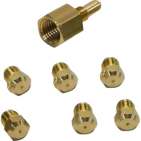Kit inyector de gas butano, capacidad de 5 litros, metal resistente al calor, flujo de gas eficiente, fácil instalación, compatible con varios calentadores de agua.