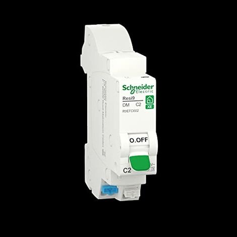 disjoncteur - schneider resi9 xe - 2 pôles - 25 ampères - courbe d - r9efd625