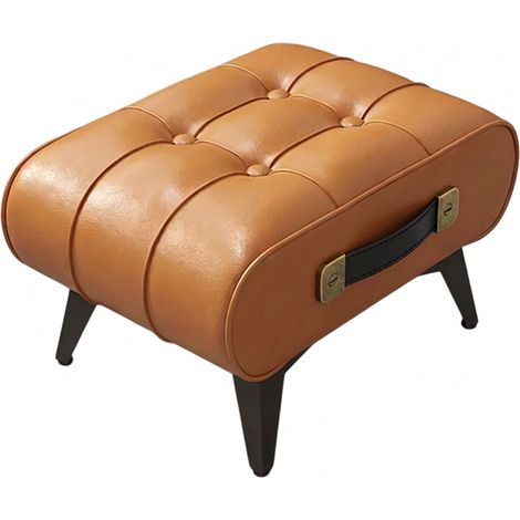 Kumo - Moderner Hocker Pouf Ottoman 35,5x25x30 cm Fußhocker aus Kunstleder