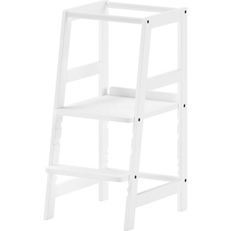 Tour d'Apprentissage en Hêtre "Nature" 85cm Blanc (1/5)