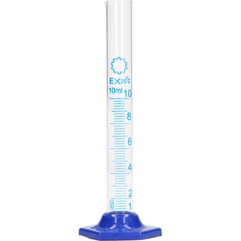 10 éprouvettes graduées en verre 10 mL – Set de laboratoire pour expériences scientifiques (1/5)