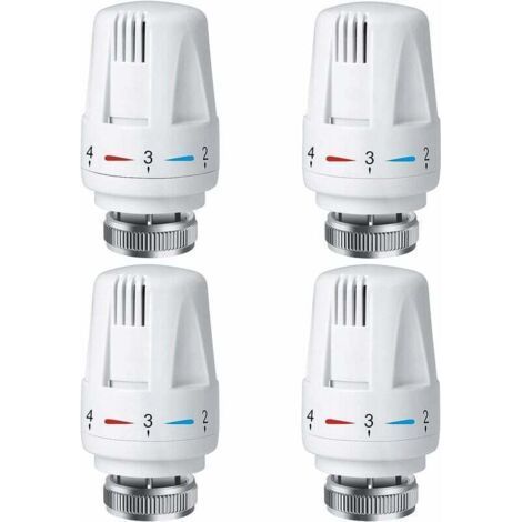 4 PCS Tête Thermostatique Radiateur, Tête Thermostat Radiateur TRV M30 x 1,5, Vanne Thermostatique Radiateur, Vannes de Radiateur de Radiateur pour Système de Chauffage pour Maison et Bureau (1/5)