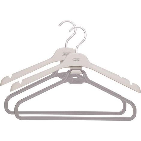 Set of 2 grucce lunghe Orderly™, per riporre of capi lunghi, Ecru, Materiale resistente, Design funzionale, ottimizza lo spazio, previene le pieghe. (1/5)