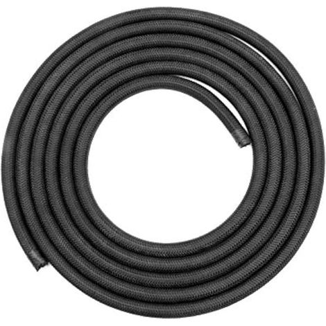 8AN Tuyau de carburant universel de 1,27 cm en nylon tressé en acier inoxydable haute pression pour huile, gaz, carburant, hydraulique (noir) (1/5)