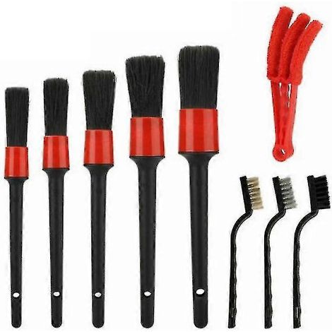 Ensemble de 9 brosses de lavage de voiture et de nettoyage pour climatiseur (1/5)