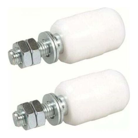 Galet de Guidage Nylon supérieur 40 x 60mm, 2 Unités – Rouleaux pour Porte Coulissante avec Fixation Tige Filetée, idéal Portail et Portes Garage (1/4)