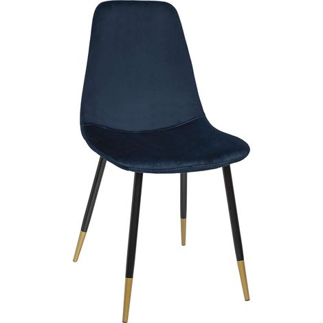 Lot de 4 chaises en velours avec pieds bicolores TYKA (1/4)