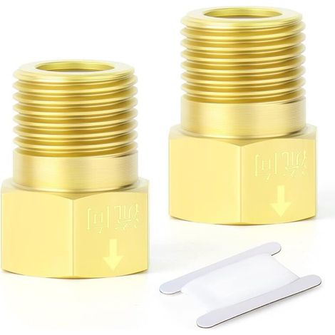 Válvula de retención de latón de 2 piezas, rosca hembra de 1/2" a macho de 1/2", prevención de reflujo, válvula de retención unidireccional sin retorno.