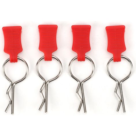 Lot 5/8 pinces de carrosserie RC voiture fixations clips kit pièces accessoires pour Traxxas (Rouge) (1/5)