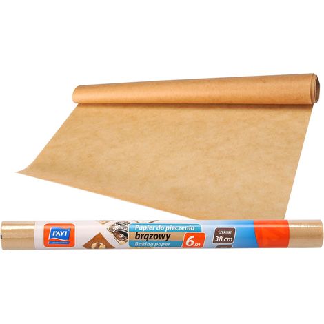 Papel de horno de silicona marrón de 6 m x 38 cm