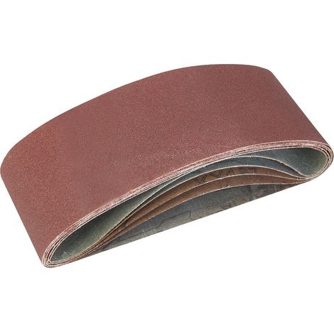 Lot 5 bandes abrasives assorties 75 mm x 457 mm pour ponceuses