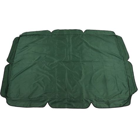 Toile de balancelle extérieure - - Imperméable - Résistant aux UV - Vert foncé - Tissu Oxford - Revêtement argenté (1/4)
