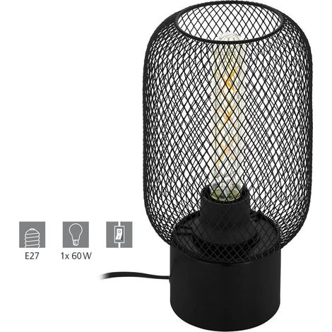 Eglo Lampada da Tavolo 60 W, Nero (1/4)