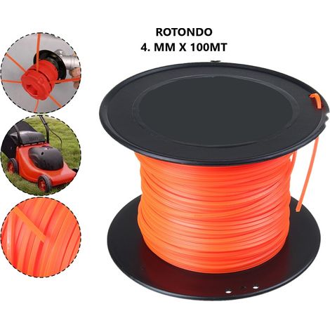 Filo di ricambio decespugliatore 100m tondo 4.0 mm bobina ricambio tagliaerba (1/4)